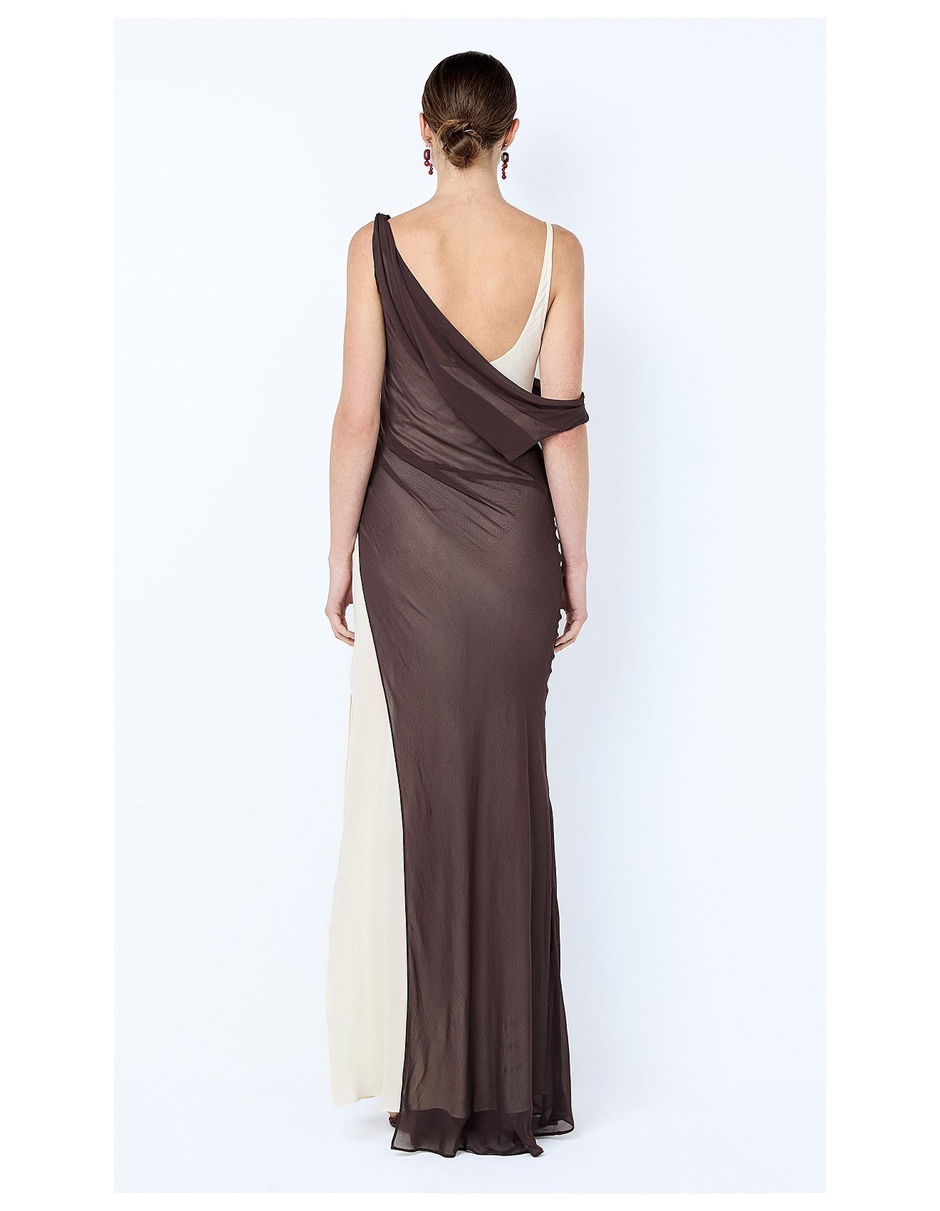 Bec + Bridge Augustin Asym Maxi Dress (Dark Chocolate) in size 8