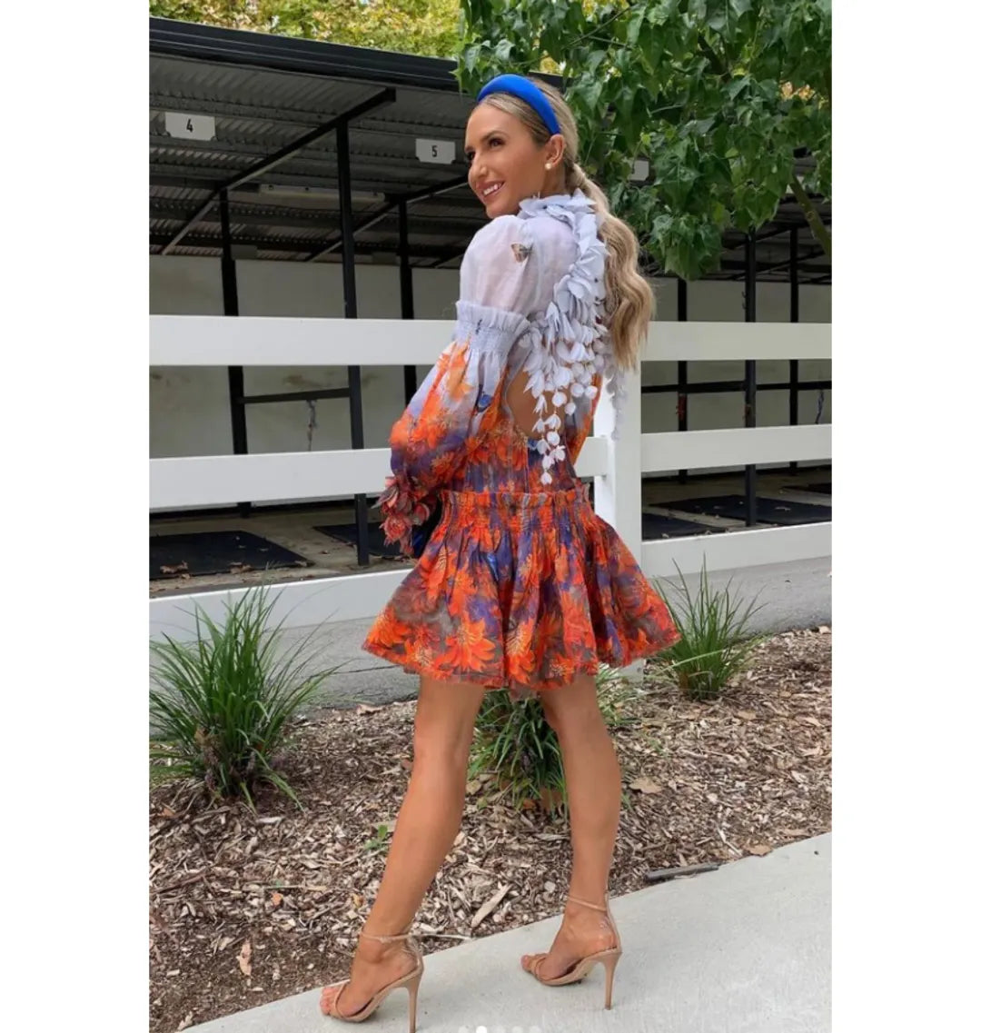 Zimmermann Botanica Mini Dress (Floral) in size 1 (8-10)