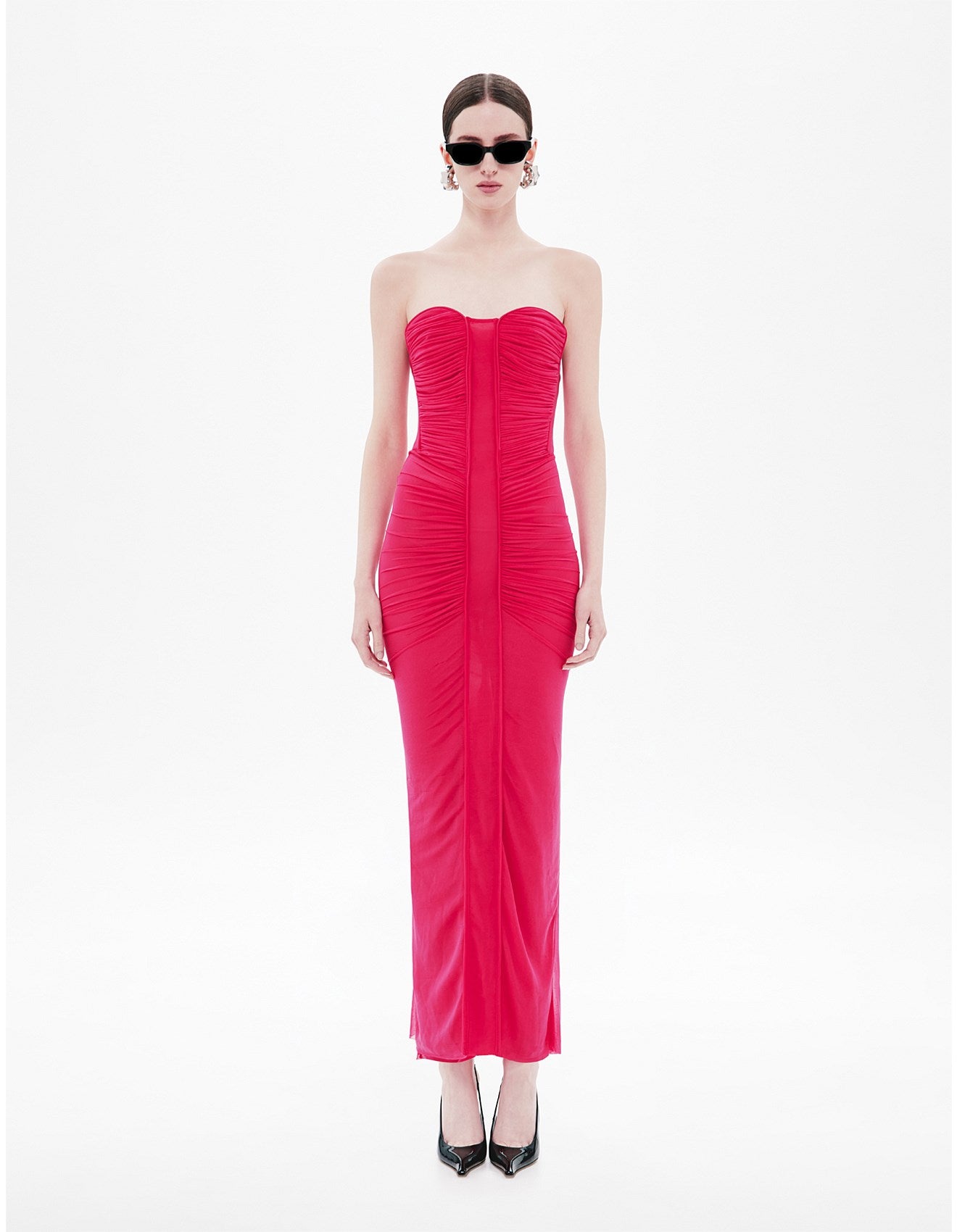 MISHA Totem Stocking Jersey Dress (Cerise) in size S