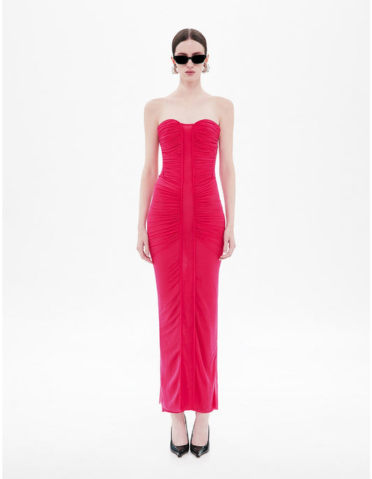 MISHA Totem Stocking Jersey Dress (Cerise) in size S