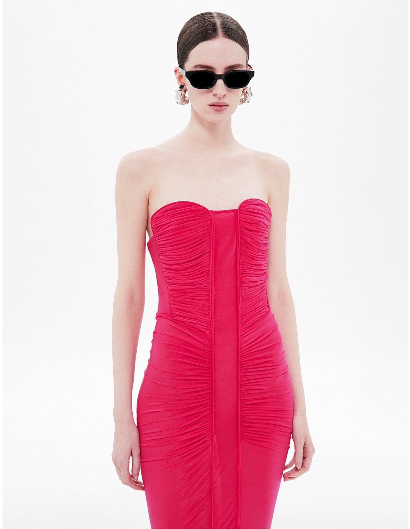 MISHA Totem Stocking Jersey Dress (Cerise) in size S