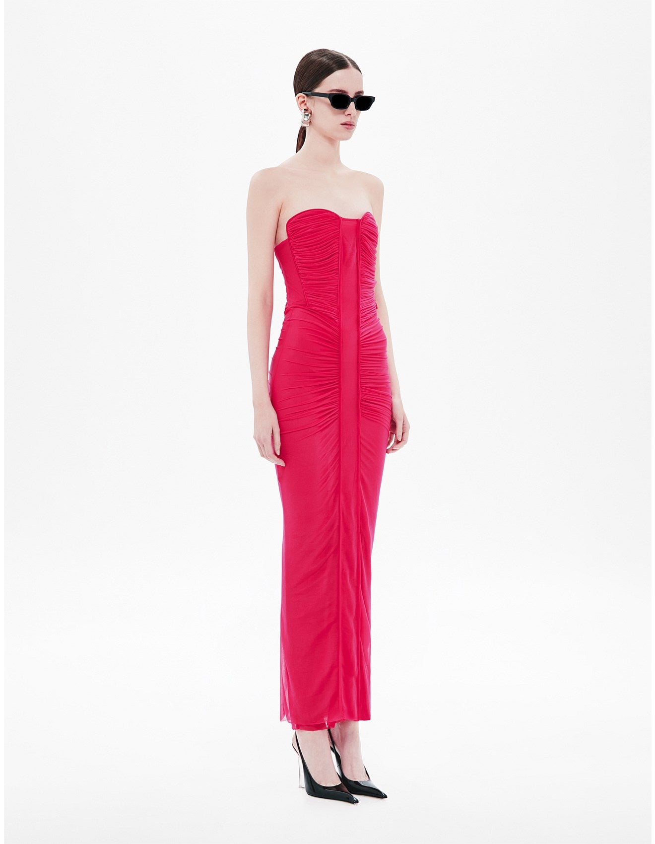 MISHA Totem Stocking Jersey Dress (Cerise) in size S