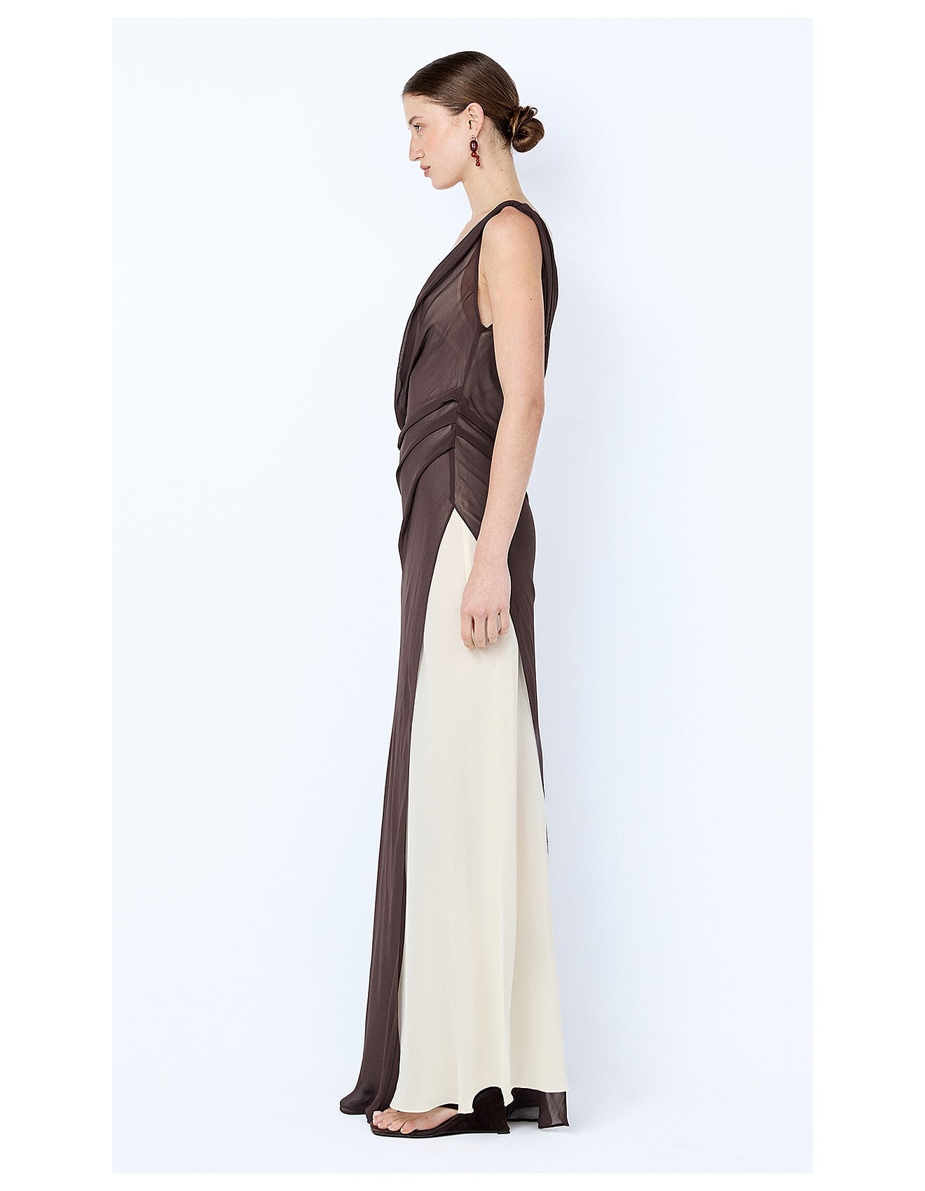 Bec + Bridge Augustin Asym Maxi Dress (Dark Chocolate) in size 8