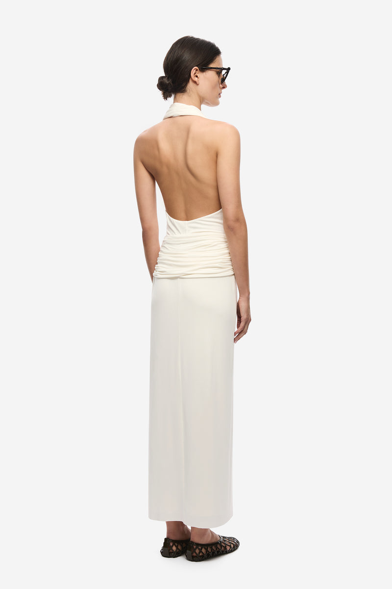 MISHA Cabana Cupro Dress (Ivory) in size XS