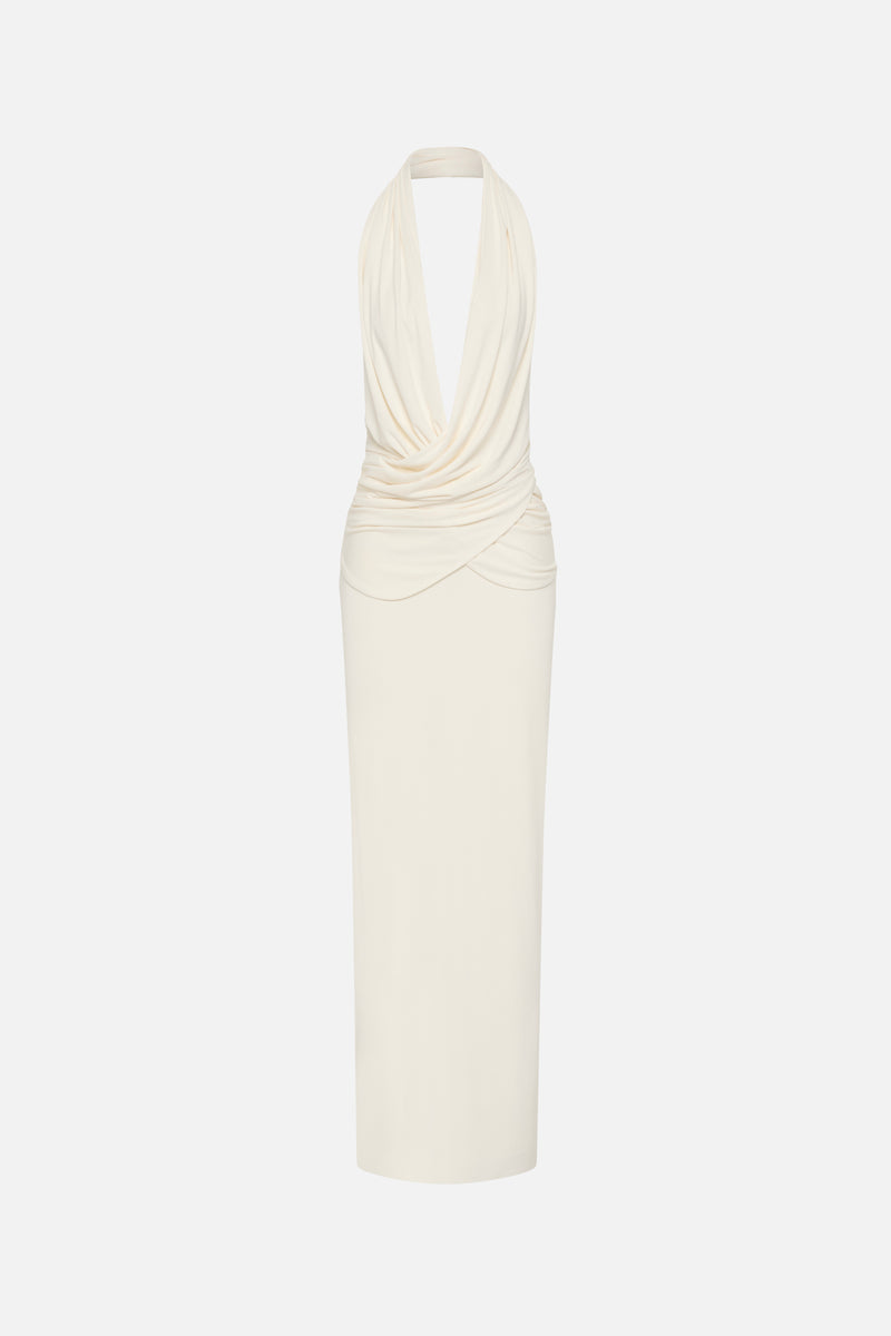 MISHA Cabana Cupro Dress (Ivory) in size XS