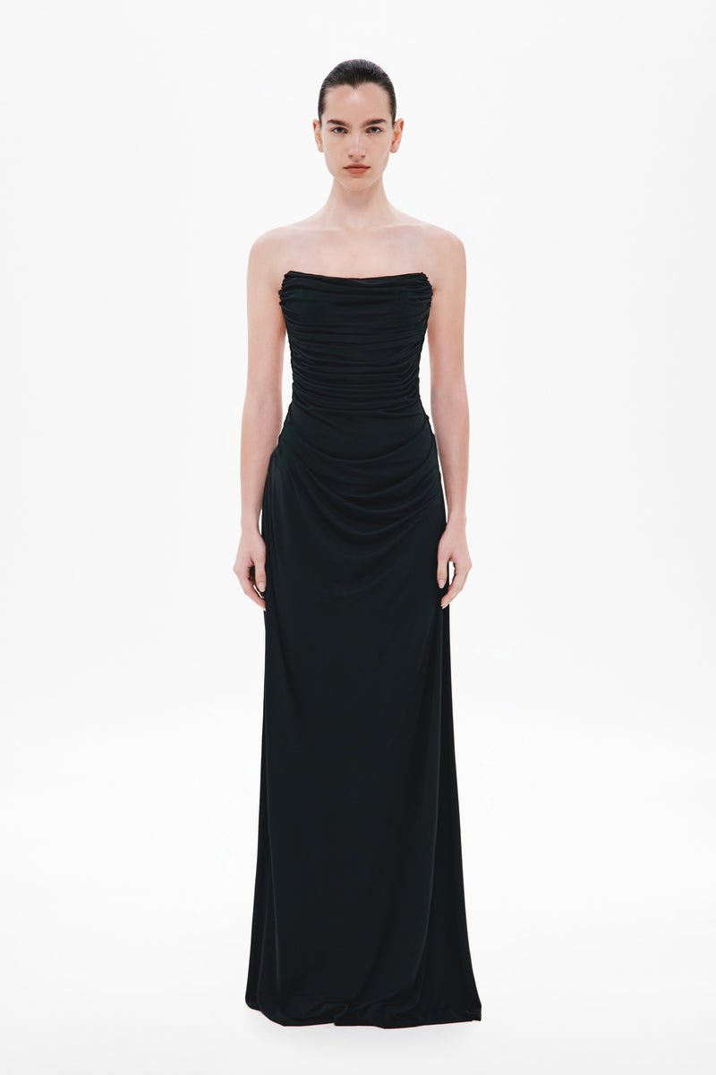 MISHA Dry Jersey Drape Gown (Black) in Size M