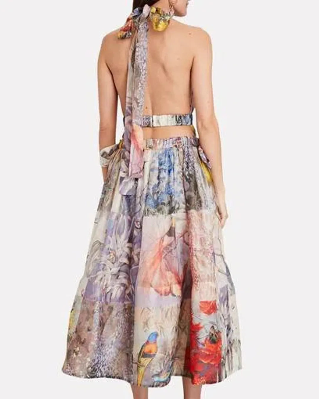 Zimmermann Botanica Halter Neck Gown (Book Print) in Size 0/8